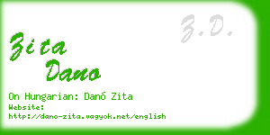 zita dano business card