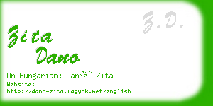 zita dano business card